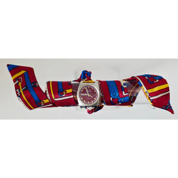 "Frozen In Time" 1960's Vintage Watch Face Tie Bracelet/Choker