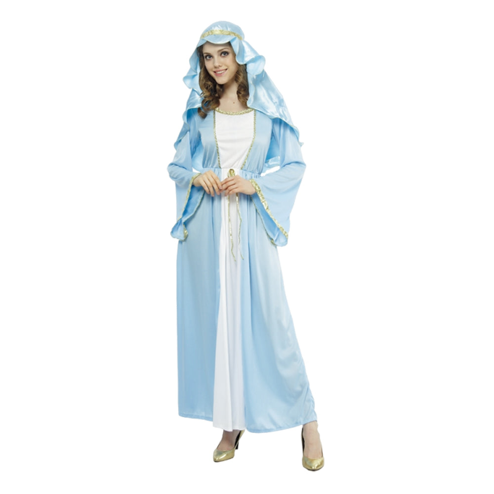 Déguisement Femme Robe Bleue de Vierge Marie Costume
