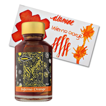 Diamine Shimmer Bottled Ink in Inferno Orange - 50 mL Bottled Ink