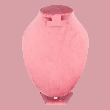 Halskettingen display roze fluweel