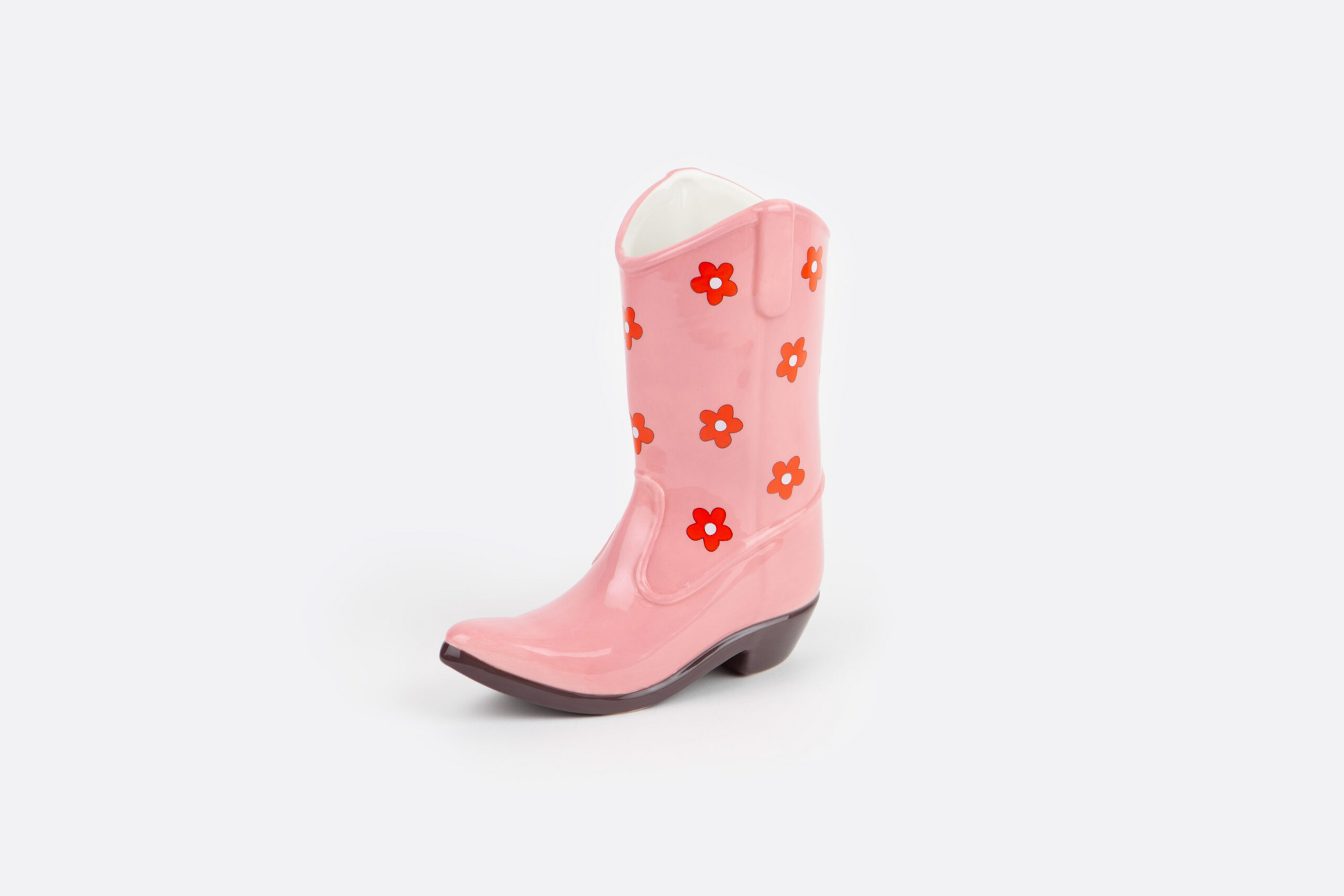 Große rosa Rodeo-Stiefelvase