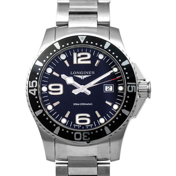 HydroConquest 39 mm Black Dial in Stainless Steel L37304566