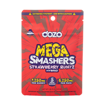 DOZO MEGA SMASHERS GUMMY STRAWBERRY RUNTZ HYBRID 6250MG