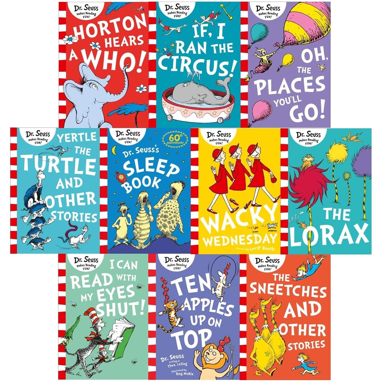Dr. Seuss Childrens Collection 10 Books Set - Age 3+ - Paperback