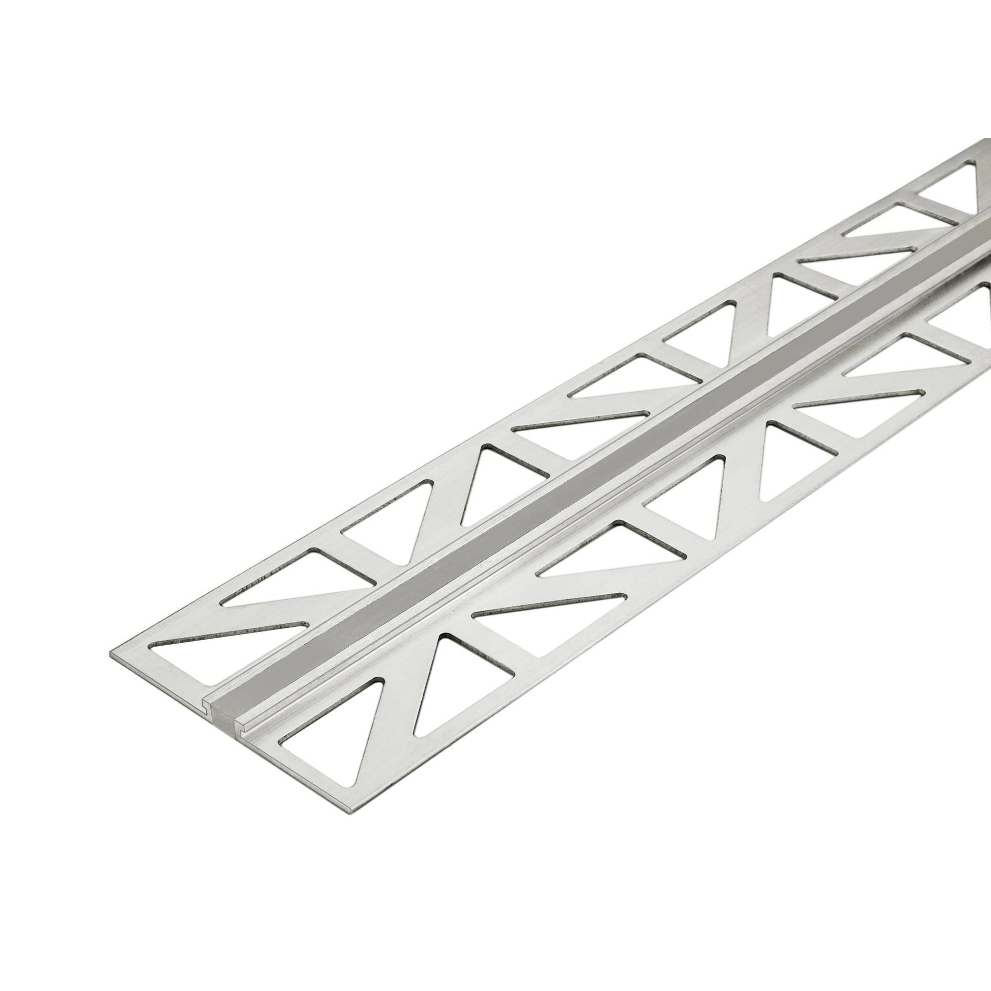 Dehn- und Bewegungsfugenprofil DURAFLEX METALL Aluminium grau 15mm 250cm