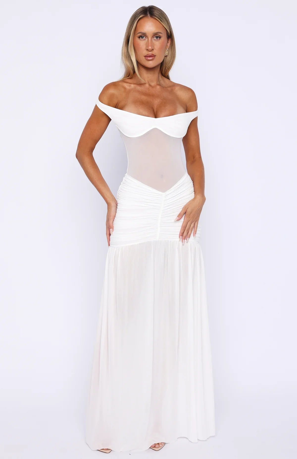 Let's Get Married Maxi Dress Off White