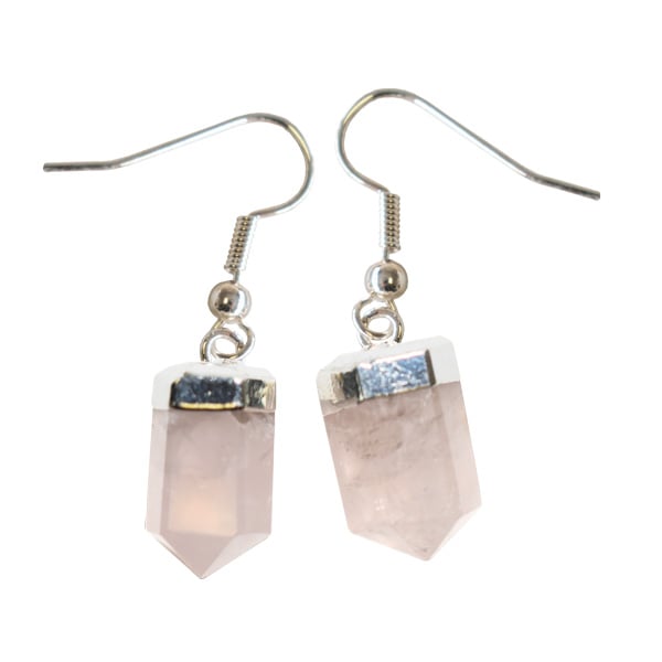 Nature's Expression Zenature Earring Hook Rose Quartz Polished Point
