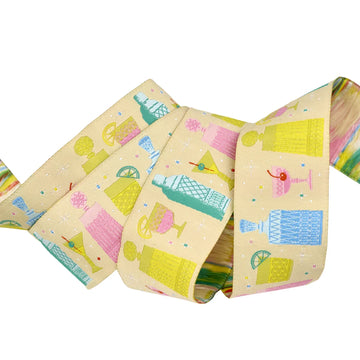 Market Days- Happy Hour 1-1/2" Ribbon: Sold By the Yard
