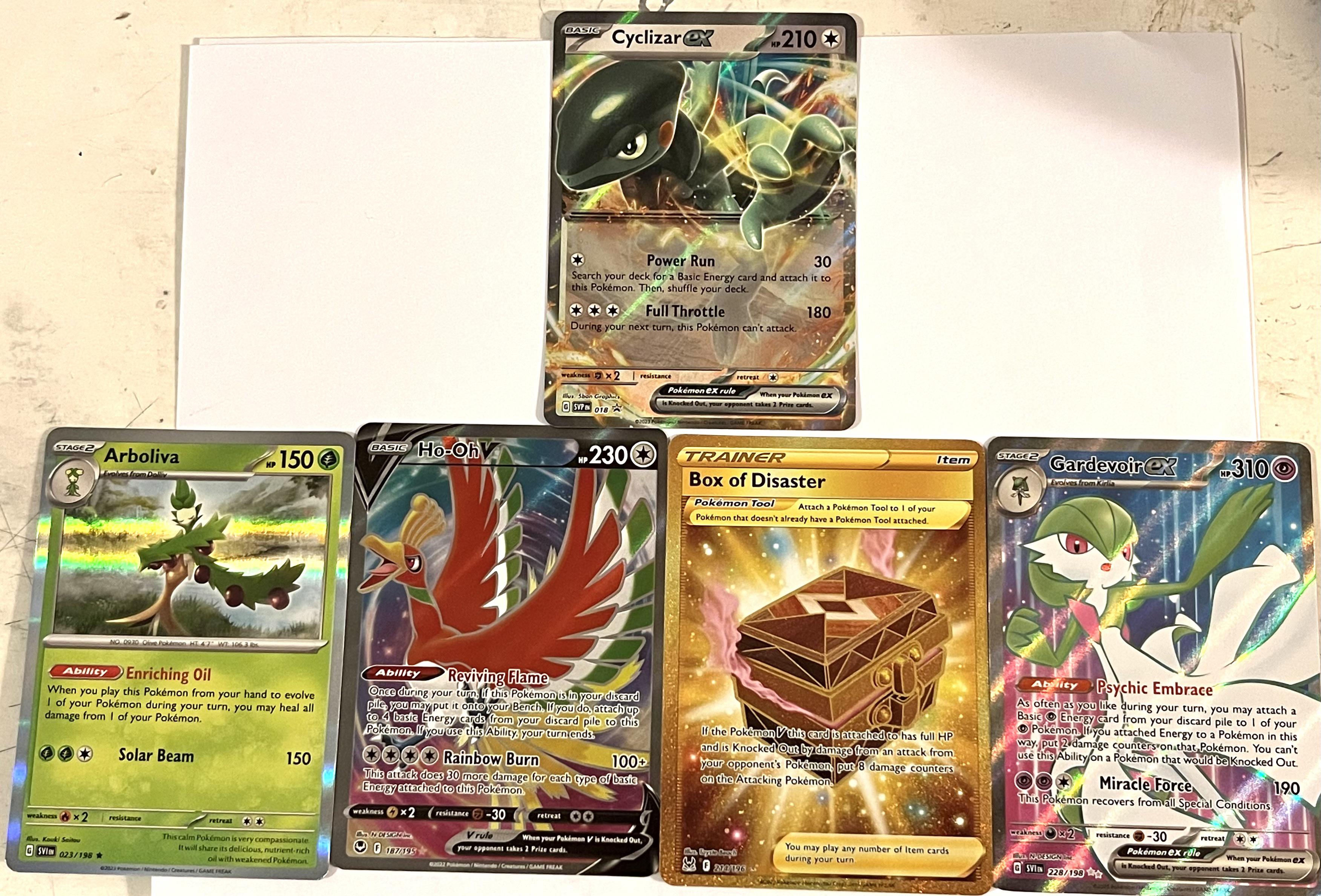 Got a Cyclizar ex Box for my first Scarlet/Violet set purchase. Here're the pulls from the packs. : r/PokemonTCG