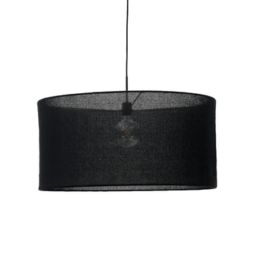 Abażur lampy wiszącej MARIELA czarny lniany – Kave Home