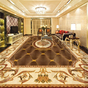 European Style Rug Self Adhesive Floor Mural, Custom Sizes Available Maughon's