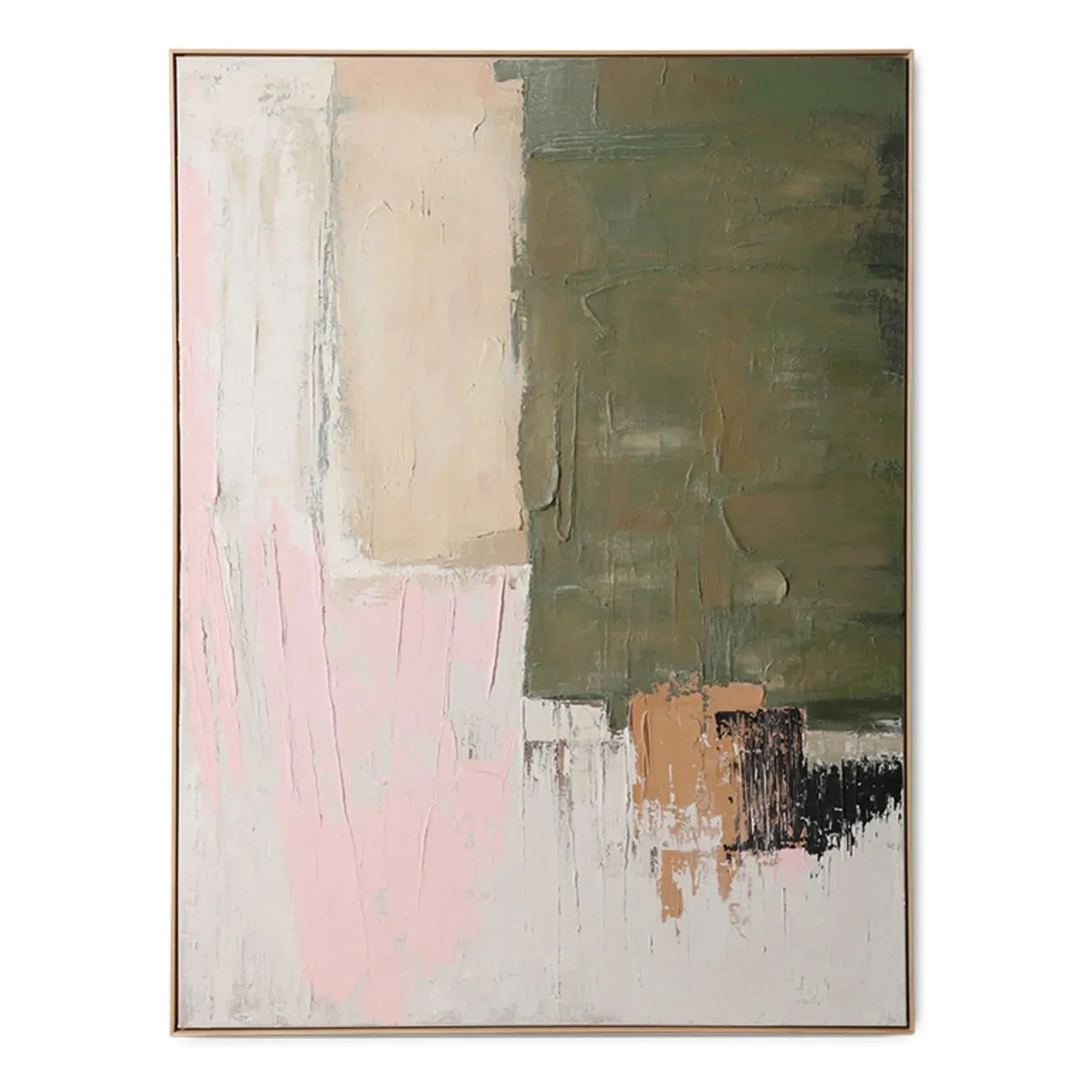 HKliving - Abstract Painting Nomad | Khaki
