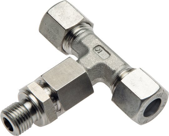 Raccord de coupe en T en acier inoxydable 12L & G3/8'' avec filetage mâle 315 bar reglable ISO 8434-1
