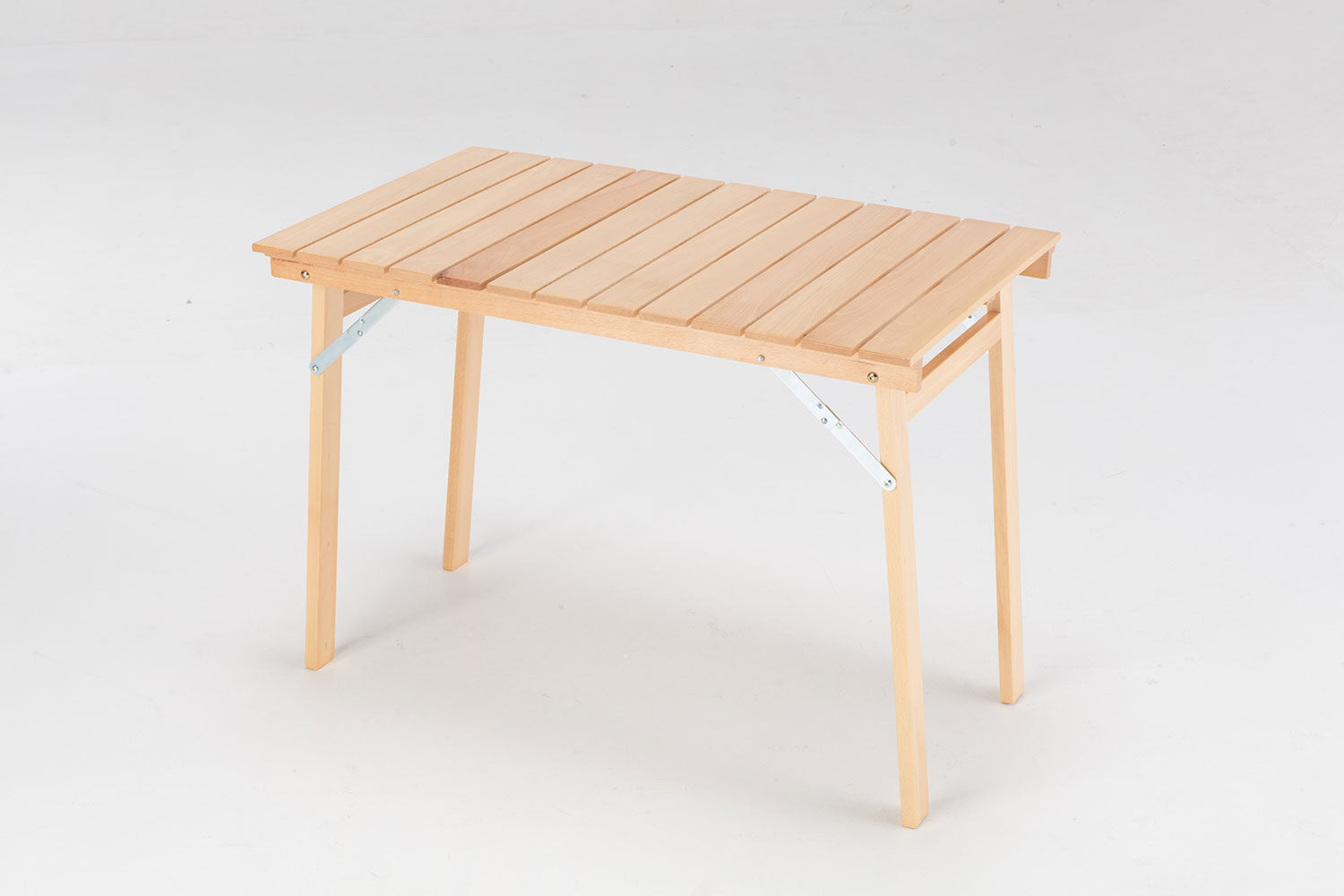 Tavolo Pieghevole Salvaspazio da Giardino 80x120x72 cm Garden in Legno Verniciato Naturale