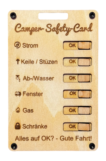 Camper Safety Card WOODy