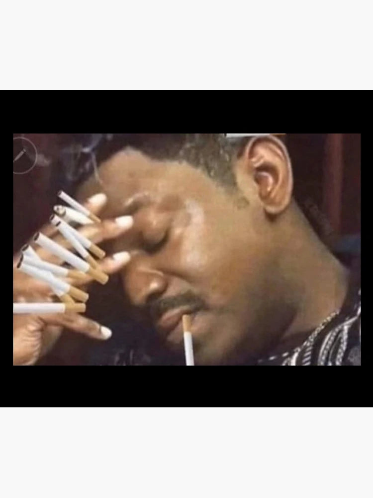 Memes man tired smoking" Greeting Card by MyLittleBrend