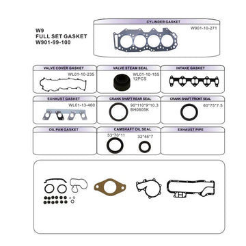 For Mazda WL/B2500/B2900 W9/B3000 Engine Auto Spare Parts Rebuilding Kits Set WL31-10-100 / WL31-10-100E/8ASX-10-271 B-SERIE 2.5-BeeSpareParts