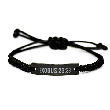 Exodus 23 33 Bracelet Exodus 23:33 Gift Bible Verse Scripture Stainless Steel Bracelet – front view