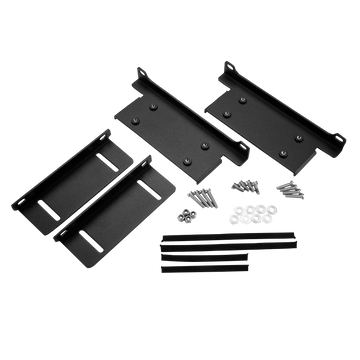 Garmin Flat Mount Kit for GPSMAP 1000 Series; black metal brackets with screws and washers