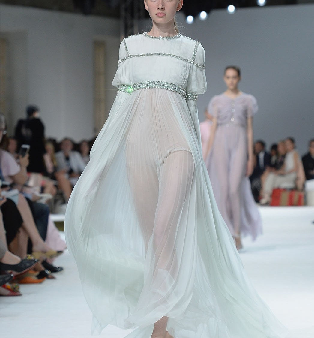 Giambattista Valli Haute Couture Fall 2016: Sheer Skirt Over Leotard Trend