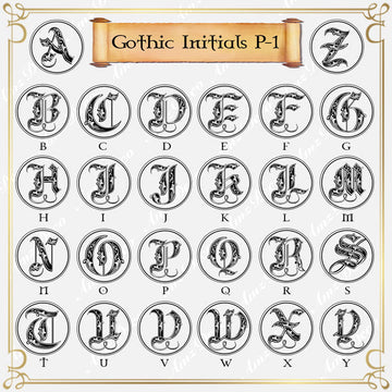 Complete Set of Single Initial Wax Seal Stamps