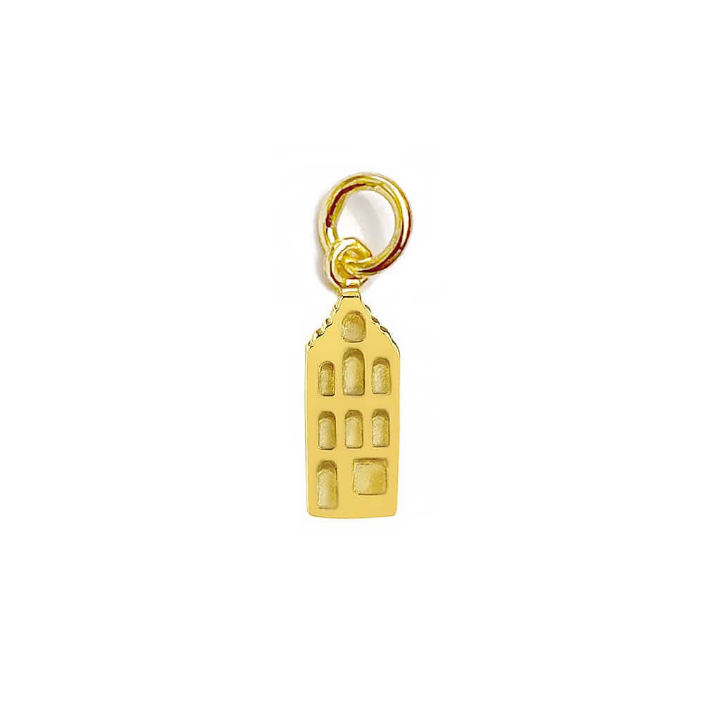 Amsterdam Canal House Gold Pendant