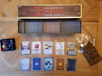 Thought I'd share my game box, and its double-sleeved card compadres : r/FourSouls