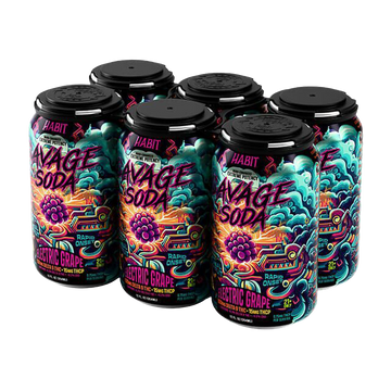 Habit D9 THC Savage Edition Soda | Electric Grape | 6 Pack