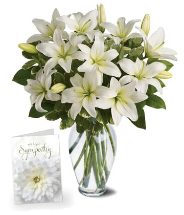 Bouquet de lys célestes- Un hommage élégant et significatif
