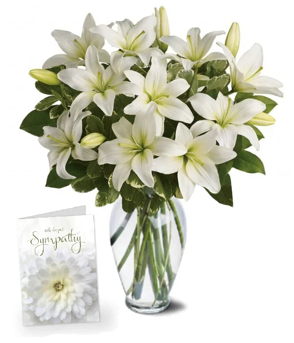 Bouquet de lys célestes- Un hommage élégant et significatif