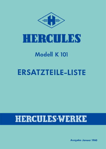Hercules K101 Ersatzteilkatalog - gedrucktes Buch zum Bestpreis! - verwuester.net