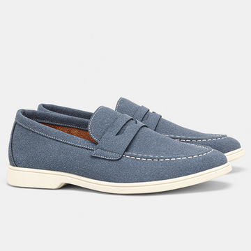Herren klassischer Slip-On Loafer - eleganter Komfort - Blau