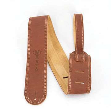 Martin 18A0012 Genuine Leather Martin Guitar Strap, Brown-Easy Music Center