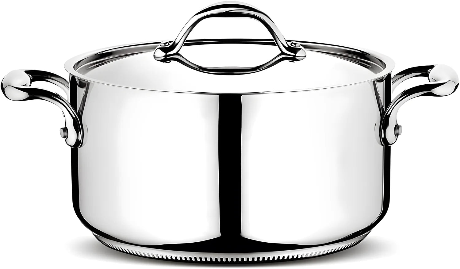 Lagostina Accademia Lagofusion Casseruola Fonda con 2 Maniglie e Coperchio Acciaio Inossidabile 24 cm