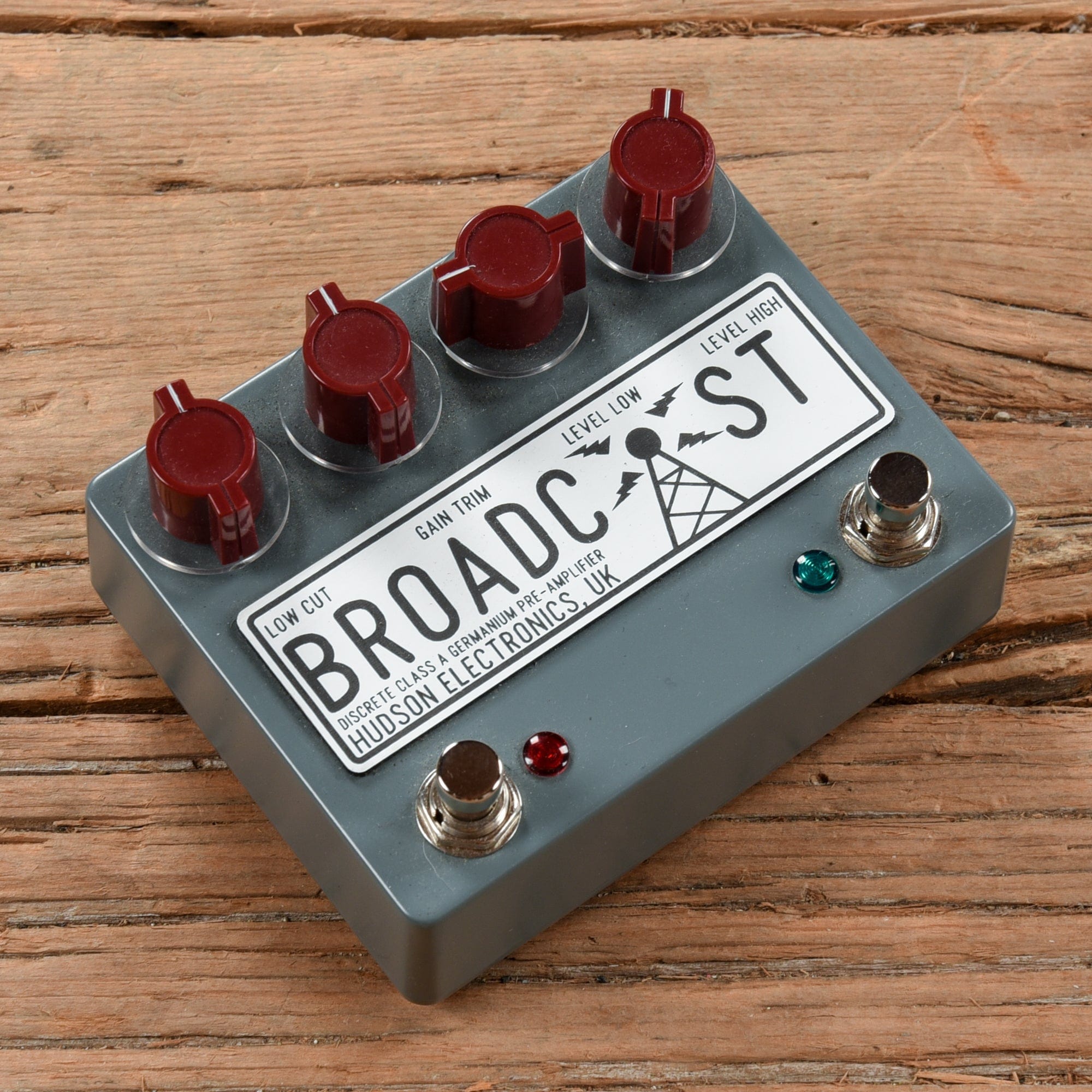 Hudson Electronics Broadcast Dual Footswitch Class-A Discrete Germanium Preamplifier Pedal USED Effects and Pedals / Fuzz