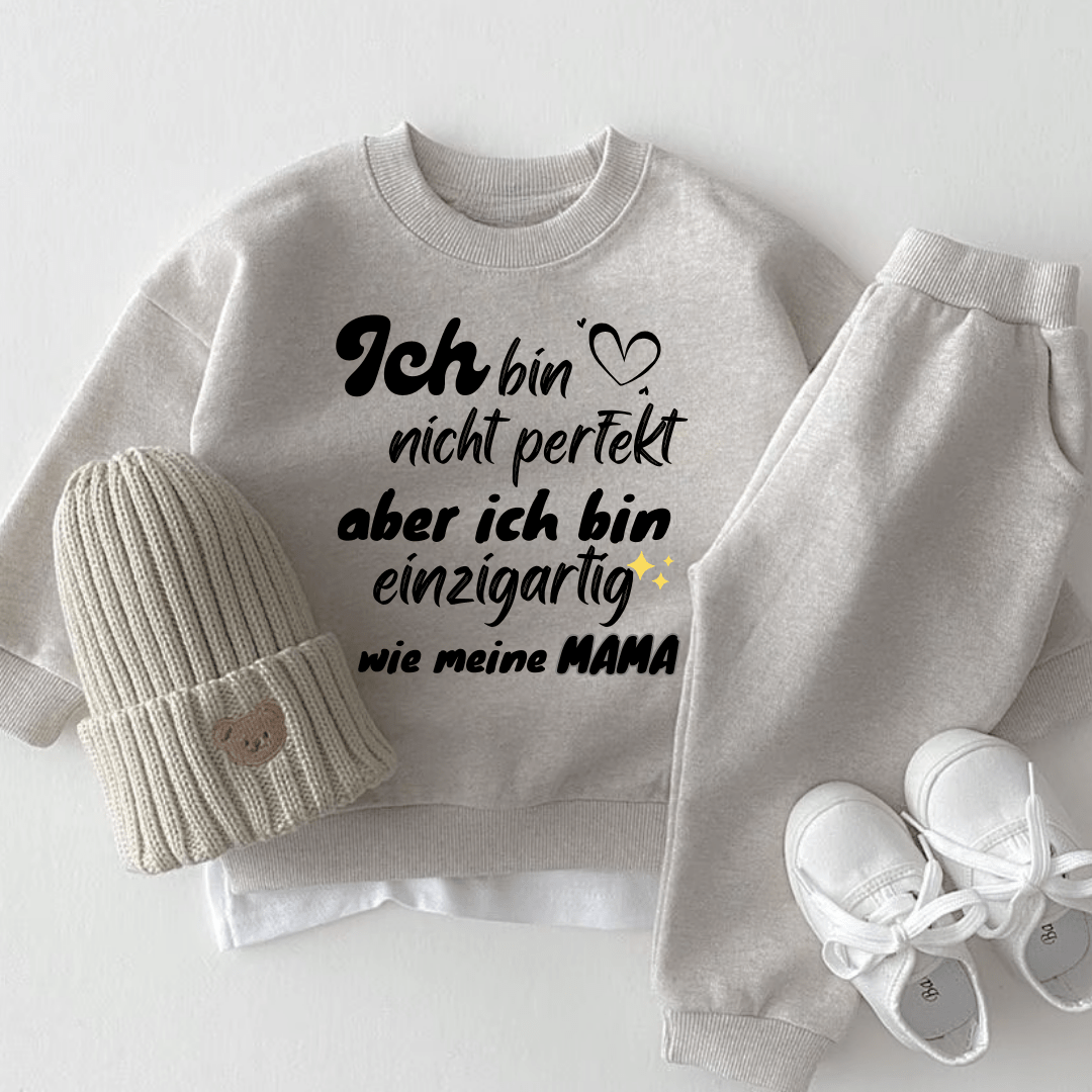 Ich bin nicht perfekt aber ich bin einzigartig wie meine MAMA - Märchen Mode aus Bio - Baumwolle personalisierte geschenke Babyset & Bodys mit spruch & Geschenkideen für Neugeborene & 0–24 Monate & und perfekt als Geschenk zur Geburt