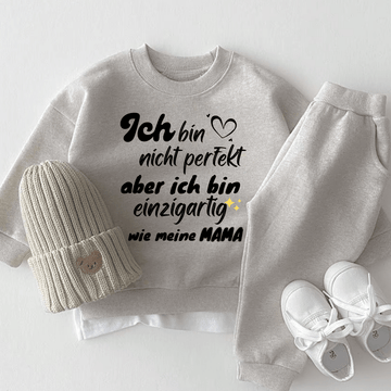Ich bin nicht perfekt aber ich bin einzigartig wie meine MAMA - Märchen Mode aus Bio - Baumwolle personalisierte geschenke Babyset & Bodys mit spruch & Geschenkideen für Neugeborene & 0–24 Monate & und perfekt als Geschenk zur Geburt