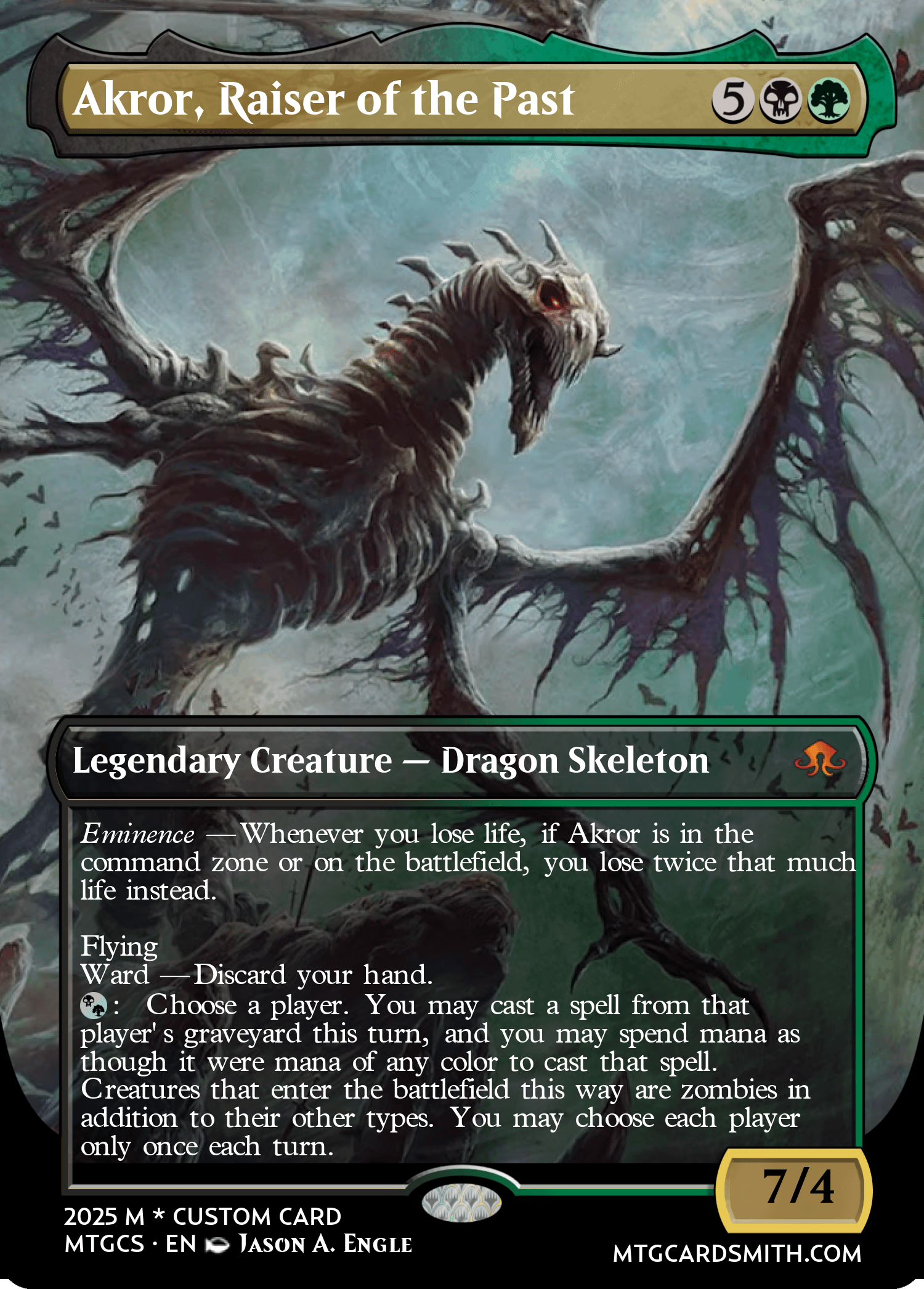 Idea for a commander with a powerful ability but a difficult eminence ability to work around. : r/custommagic