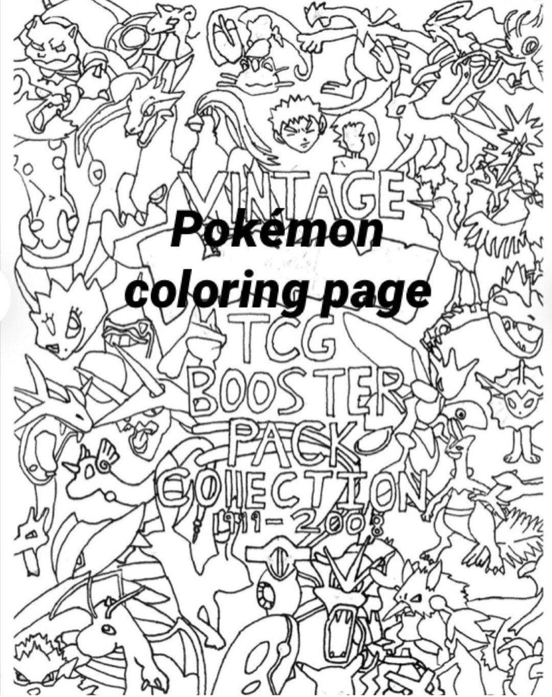 Printable Pokemon TCG Coloring Page