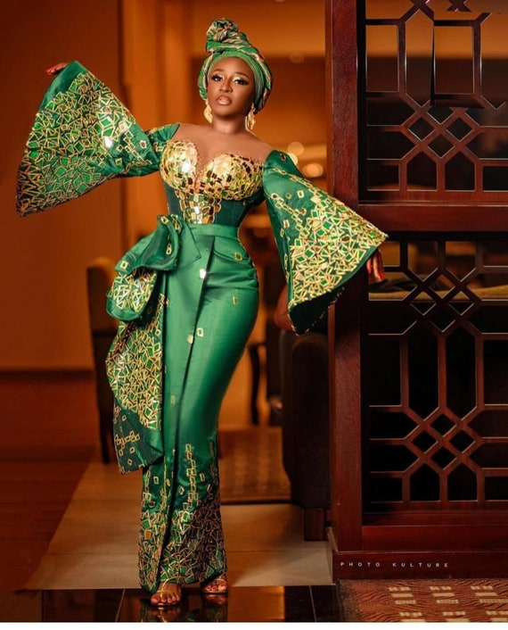Elegant Women Dress, Event Dress, Wedding Guest Outfit, African Styles, African Print Fashion, African Designs, Wedding Dress, Church Wear