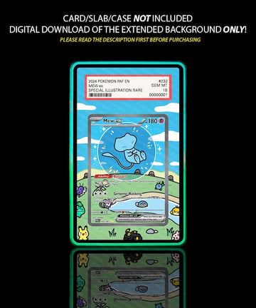Bubble Mew Pokemon Card Extended Art, Paldean Fates