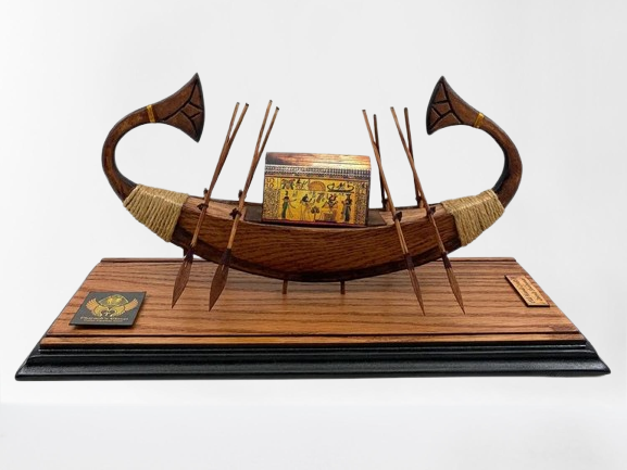 Queen Hatshepsut's Solar Ship - Handmade Egyptian Wooden Replica