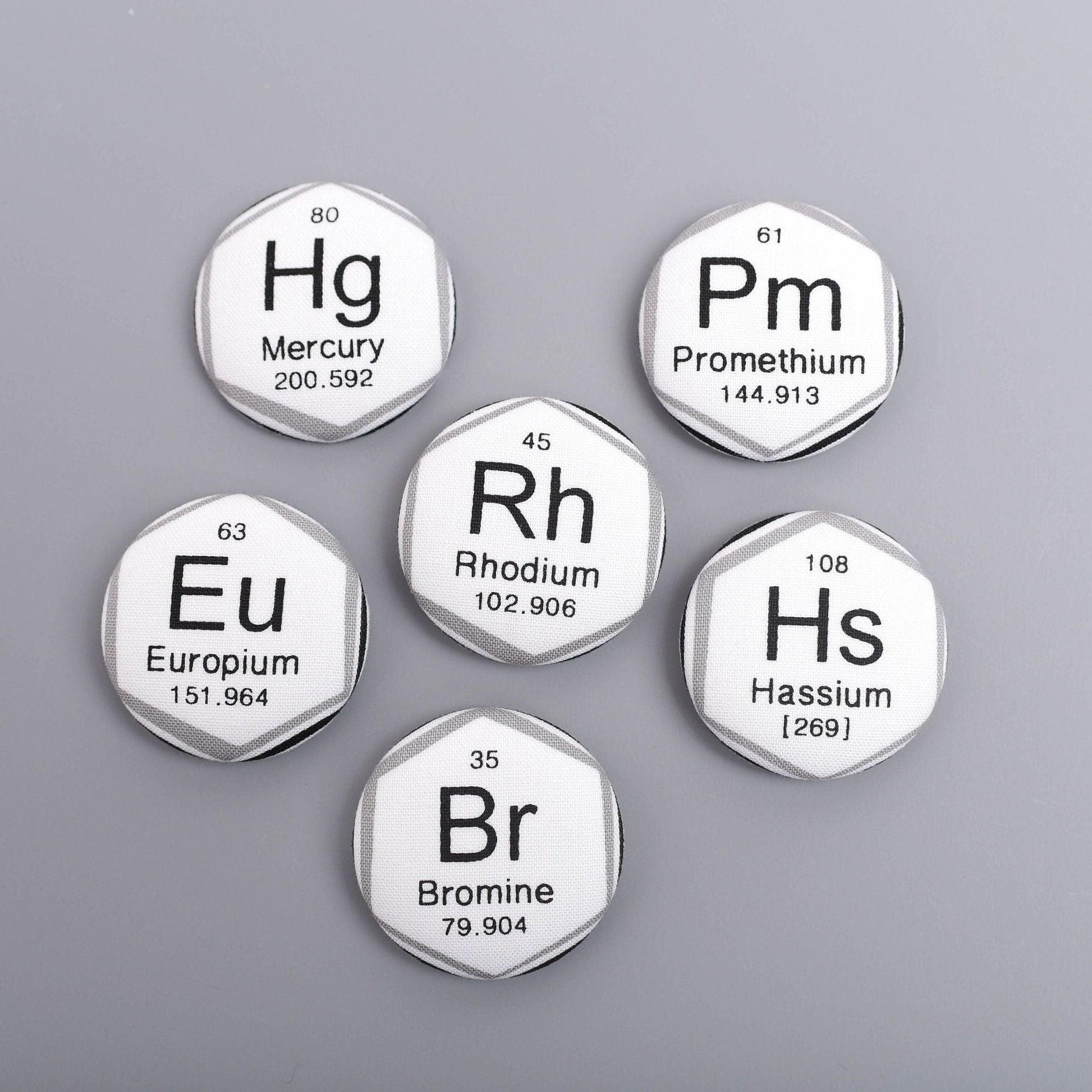 Periodic Table Magnets with Assorted Elements- Set of 6