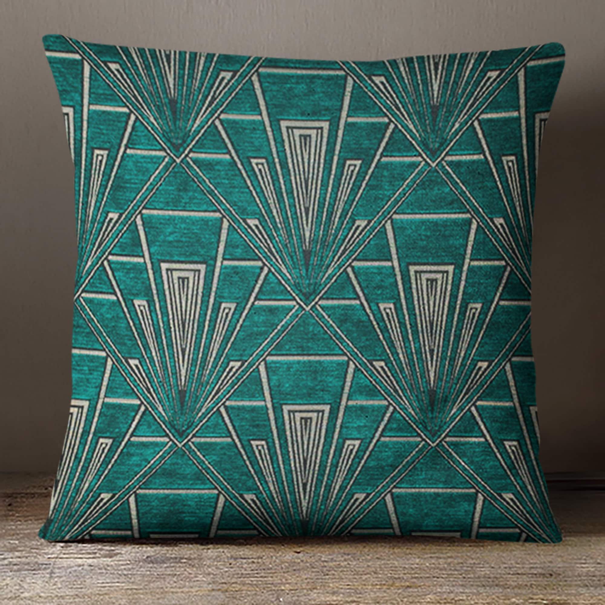 Art Deco Cushion - Blue Crocus Textiles