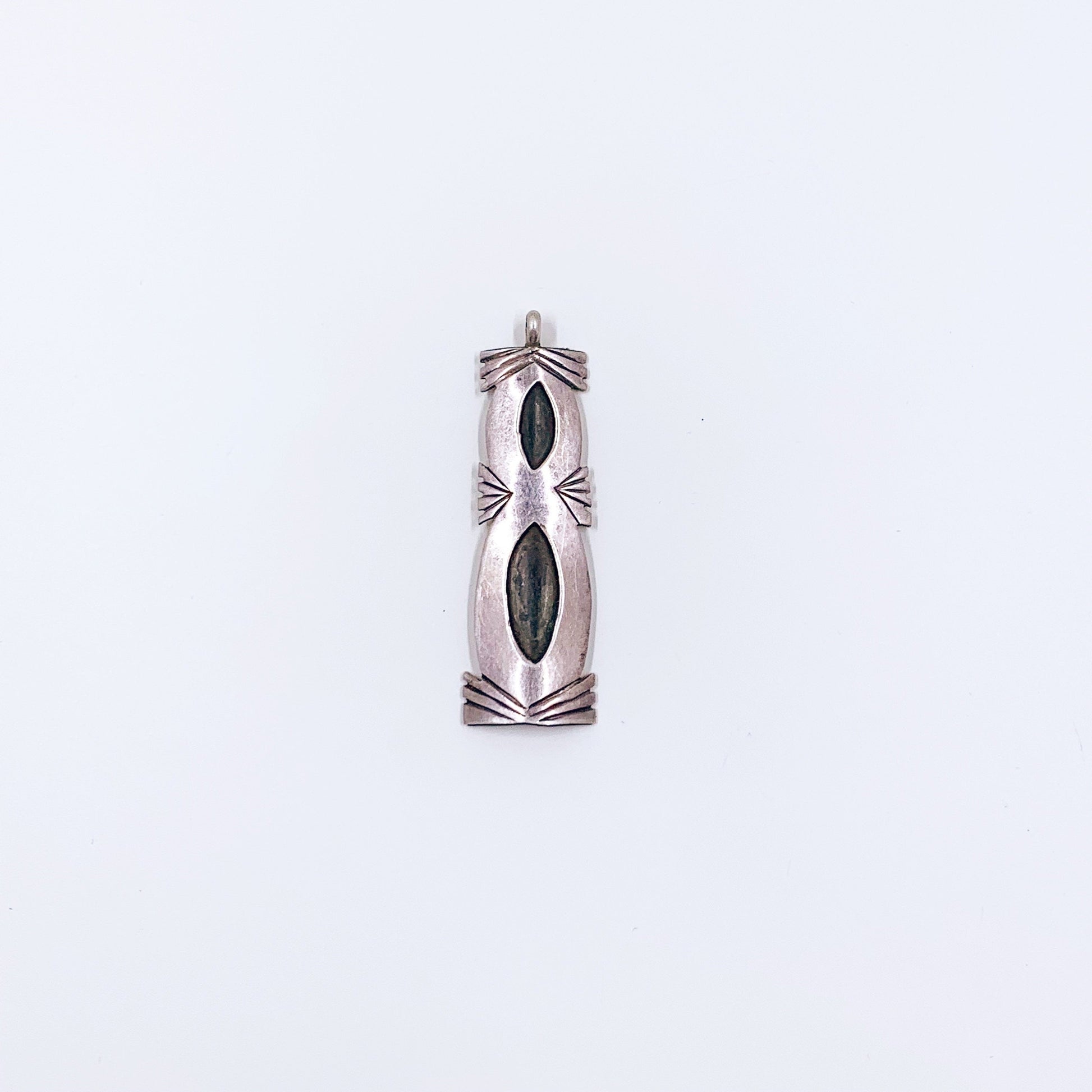Vintage Sterling Navajo Overlay Pendant | Verma Benally Navajo Pendant