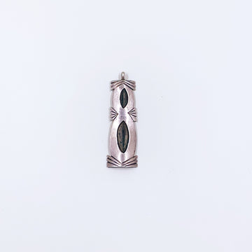 Vintage Sterling Navajo Overlay Pendant | Verma Benally Navajo Pendant