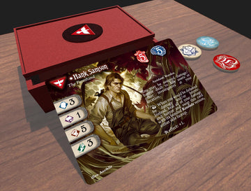Hank Samson (glitter Edge) - Compatible With Arkham Horror LCG - Custom - Full-art - Promo Style Investigator Card