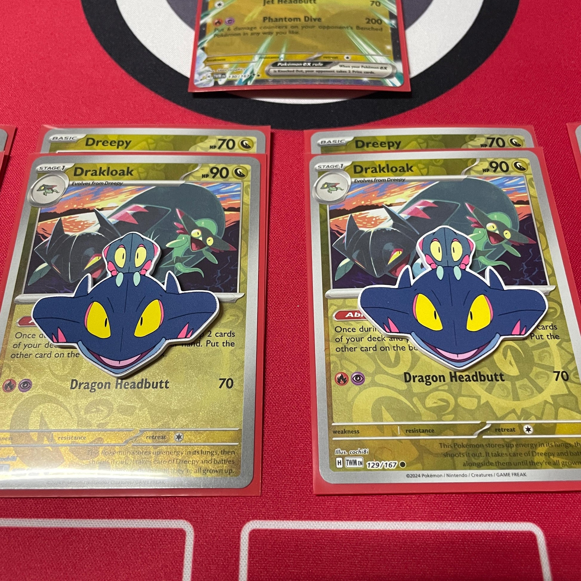 Drakloak Recon Directive Ability Used Markers for Pokemon TCG Dragapult Ex  Deck - Custom Shape