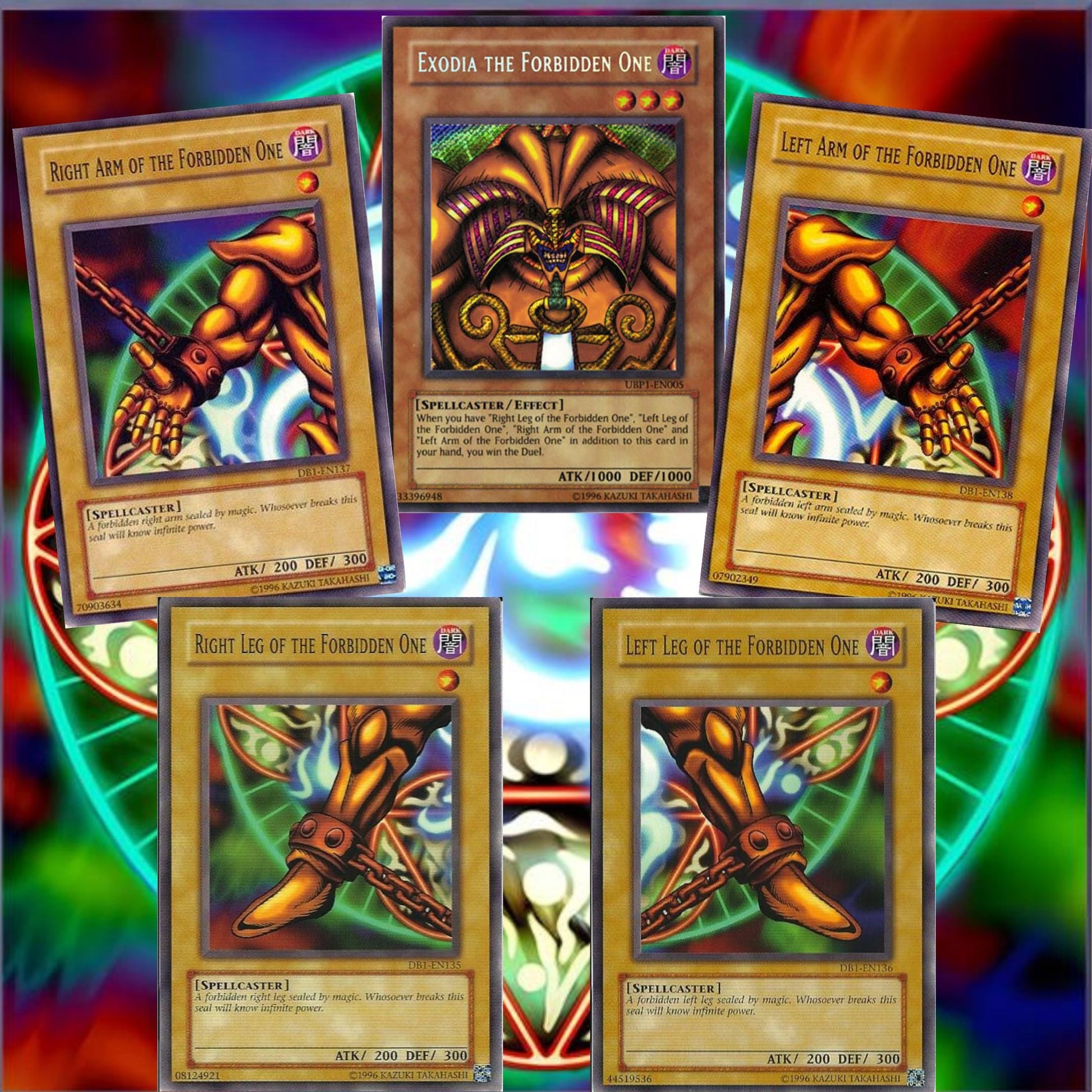 Yu-Gi-Oh! All 5 Pieces of Exodia 50 Card Lot – Includes 40 commons + 5 rares