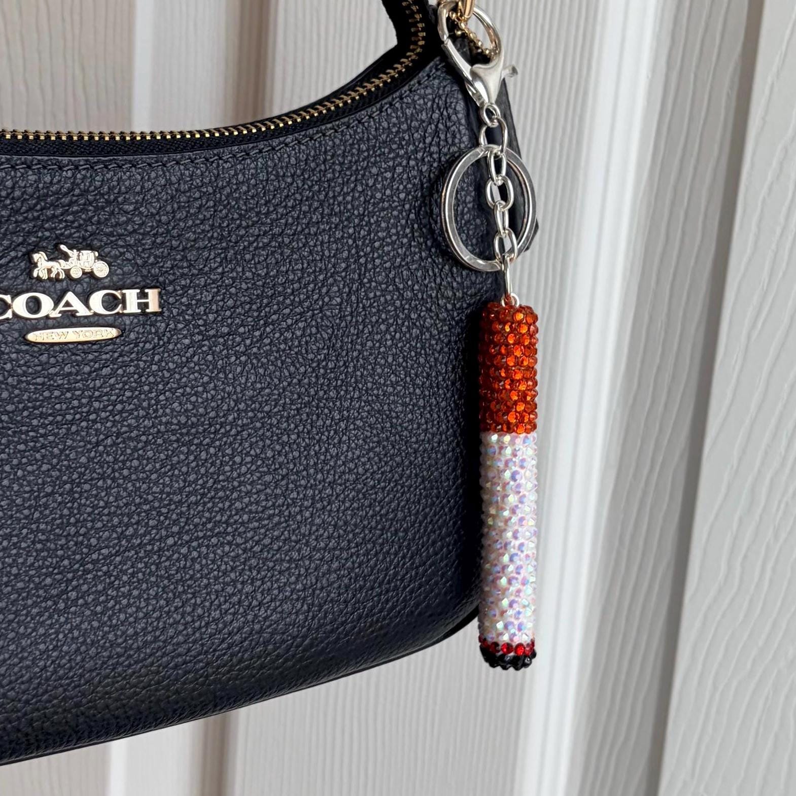 Bedazzled Cigarette Bag Charm| Polymer Clay Keychain